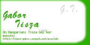 gabor tisza business card